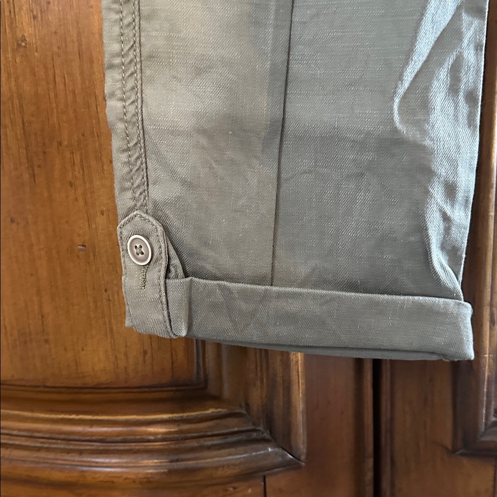 Level 99 Like New Linen Daryl’s Cargo Pants Women's Olive Jeans 29 - Picture 4 of 11